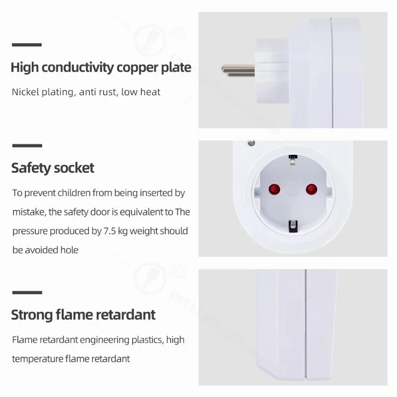 TM02 Electronic Digital Timer Kitchen Timer Socket Outlet 230V 110V 12/24 Hour Cyclic Outlet Programmable Timing EU FR US Plug