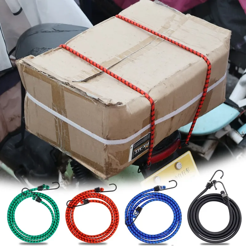 New Multi-functional Rubber Luggage Strapping Elastic Strap for Car Motorcycle Cargo Transport Travel Camping Fixed Items Straps