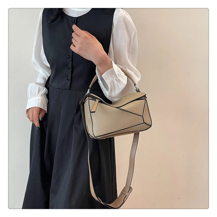 حقيبة مربعة عصرية لعام 2025، محفظة كروس على طراز إيندي، حقيبة كتف مرقعة للنساء، حقيبة يد صغيرة مستوحاة من المصمم الفريد #5