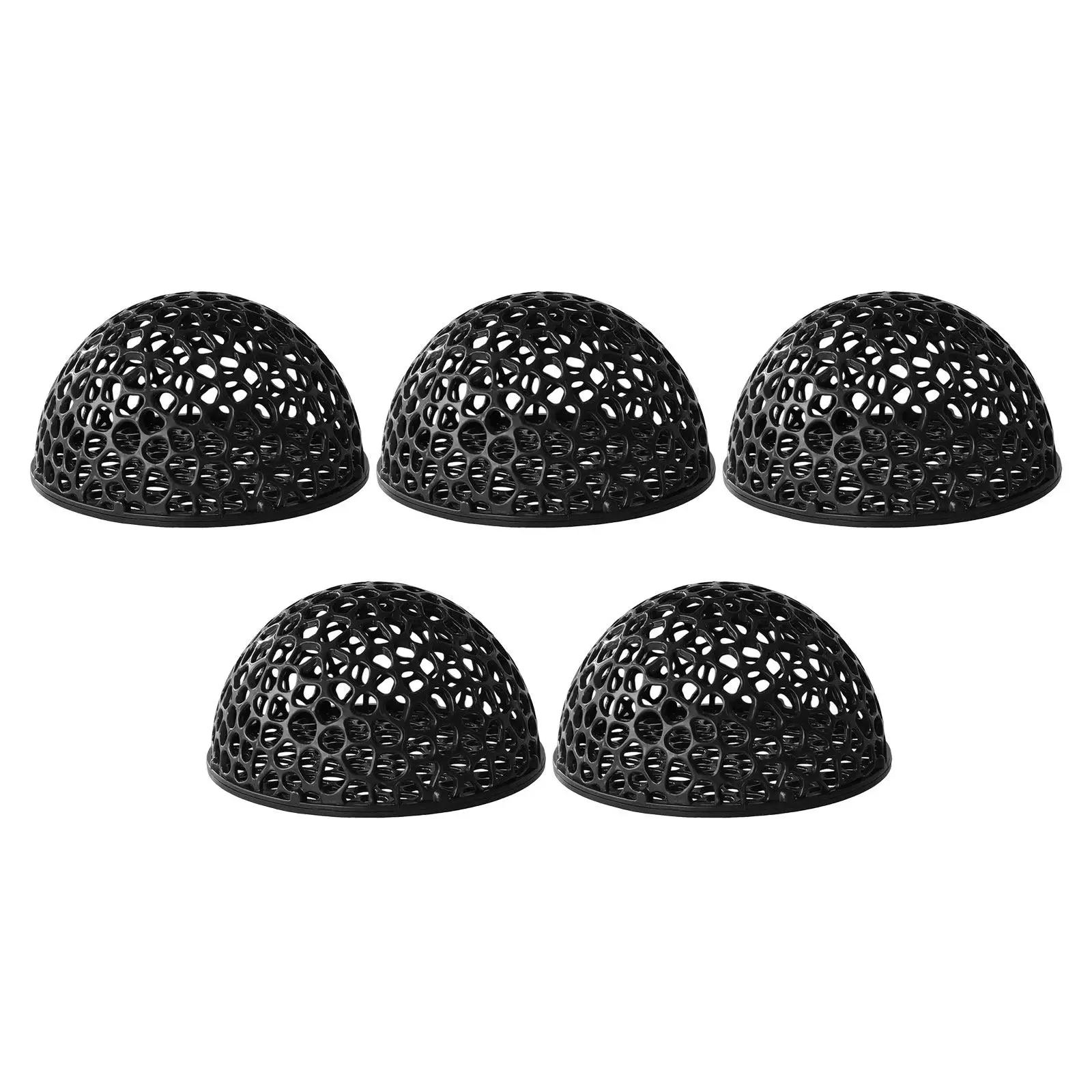 5Pcs Hollow Halfsphere Shrimp Hideout Cave Plastic Tunnel Shelter Aquarium Hideaway Fish Tank Habitat Ornament Aquatic Pets