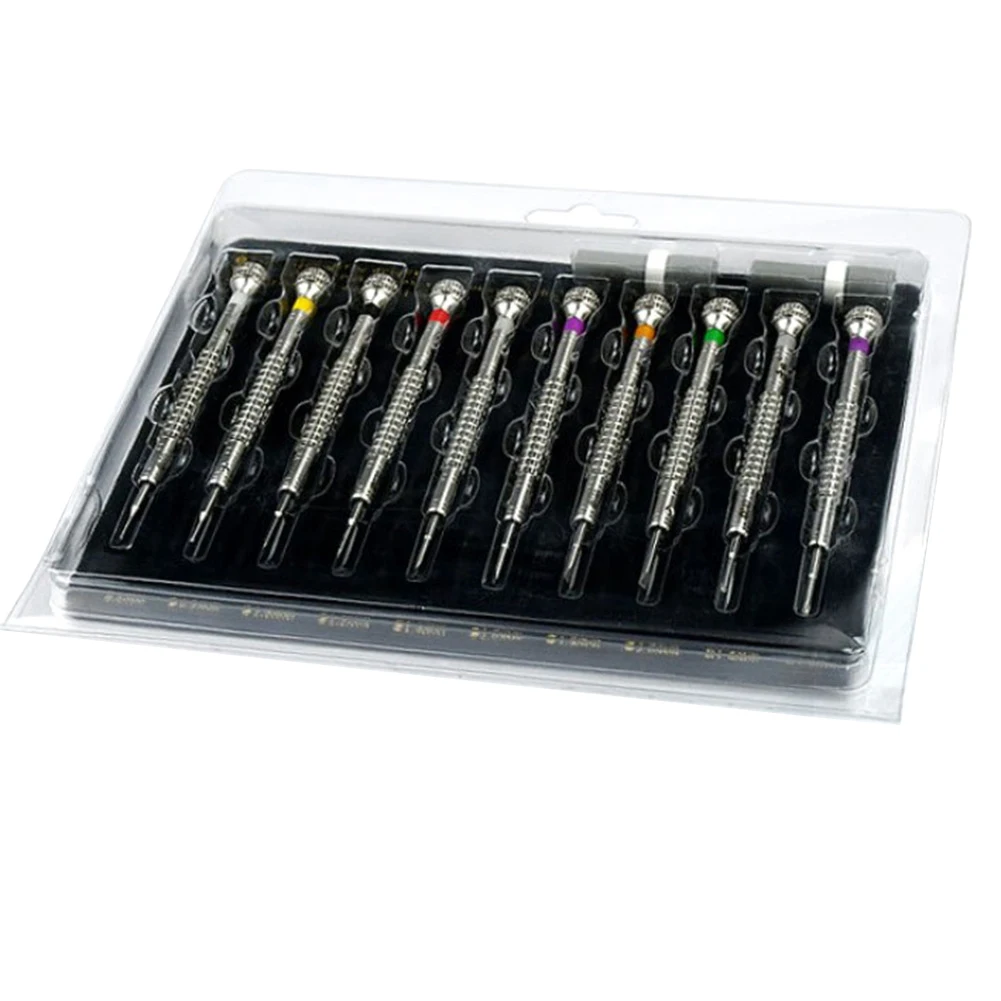 

10Pcs Steel Precision Screwdriver Kit, 10PCS Spare Blades, Watchmaker Repair Tools, Screwdrivers for Horology