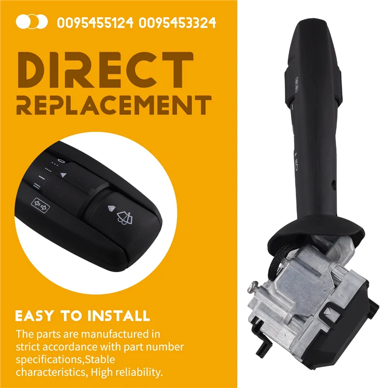 

AU28-Dashboard Turn Signal & Wiper Controls For Mercedes Benz MB Actros MP4 MP5 LHD 0095455124 0095453324
