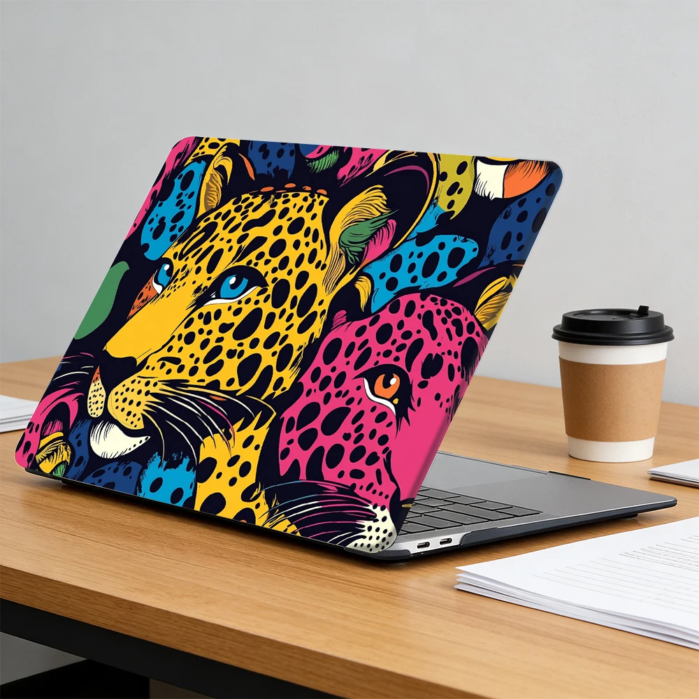Funda para Laptop con Estampado de Leopardo para MacBook Air 15 2026 Modelo M5 A3448 15.3 pulgadas M4 M3, Funda para MacBook Air 13 2025 Pro 14 16