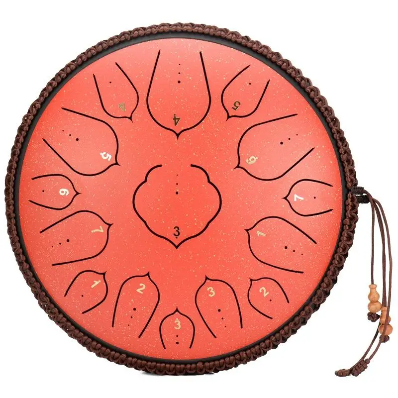 14 Inch 15 Tone Tongue Drum Stage Performance Practice Professional Percussion Instrument High Pitch Accompaniment Tongue Drum