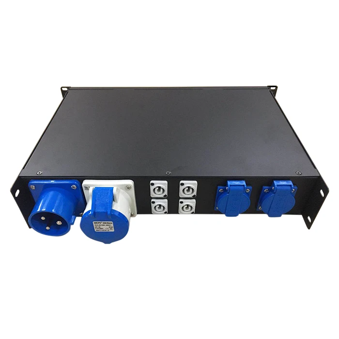 2U Rack Mount 32A SIngle Phase Input Small Power Distribution DB Box