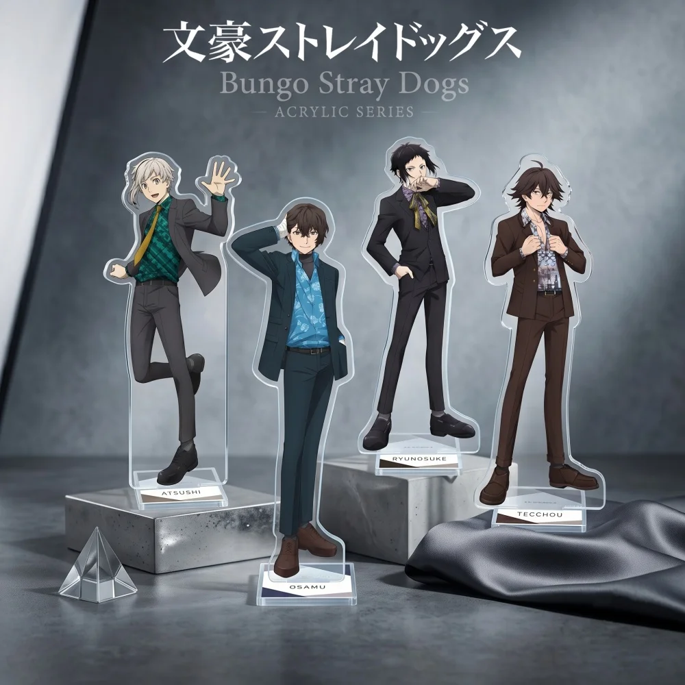 Bungo Stray Dogs Anime Acrylic Stand Keychain Atsushi Osamu Ryunosuke Tecchou Dazai Kunikida Desktop Decor