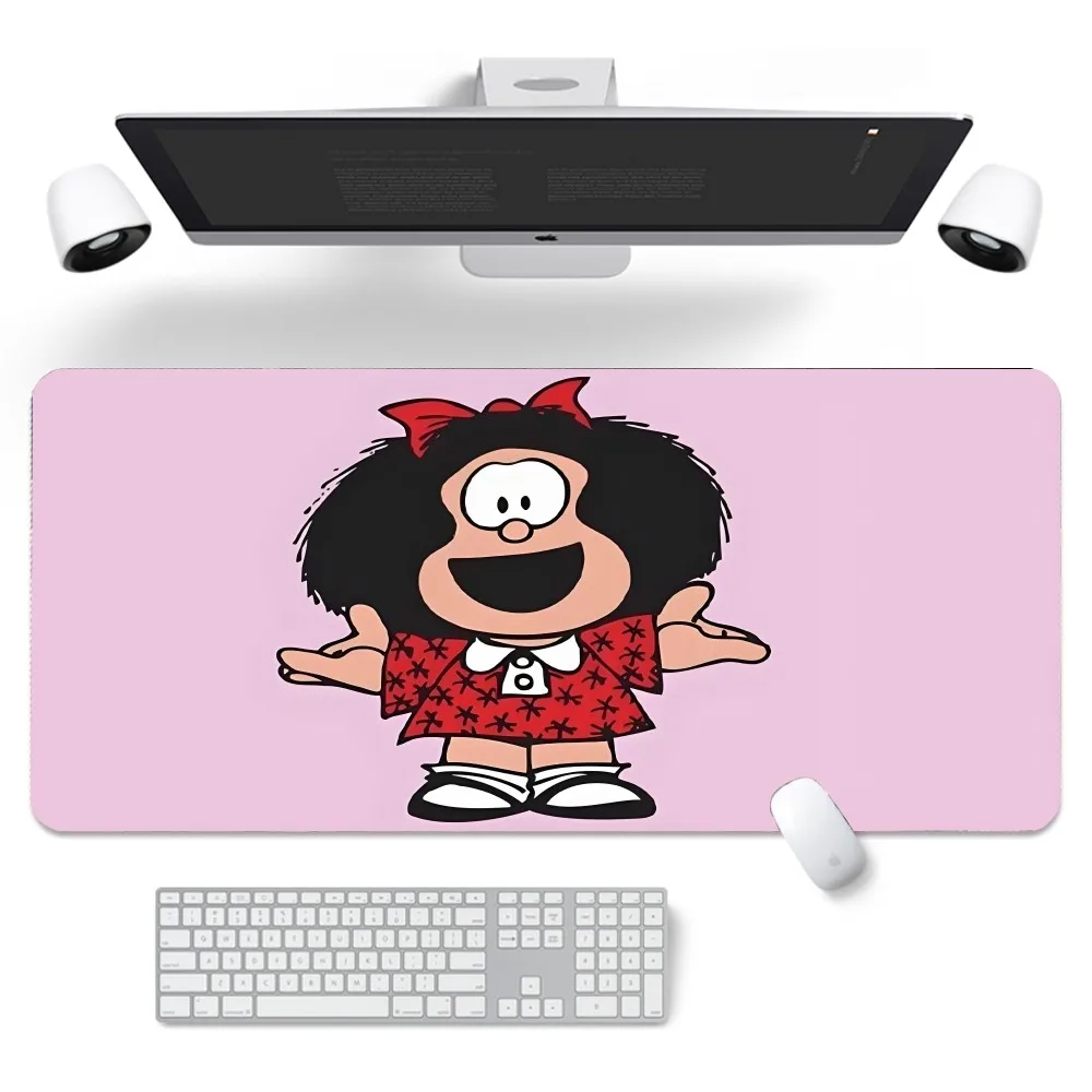 M-Mafalda Girls CArtoon Mousepad New Arrivals Large Gaming Mousepad L XL XXL Gamer Mouse Pad Size For Keyboards Mat