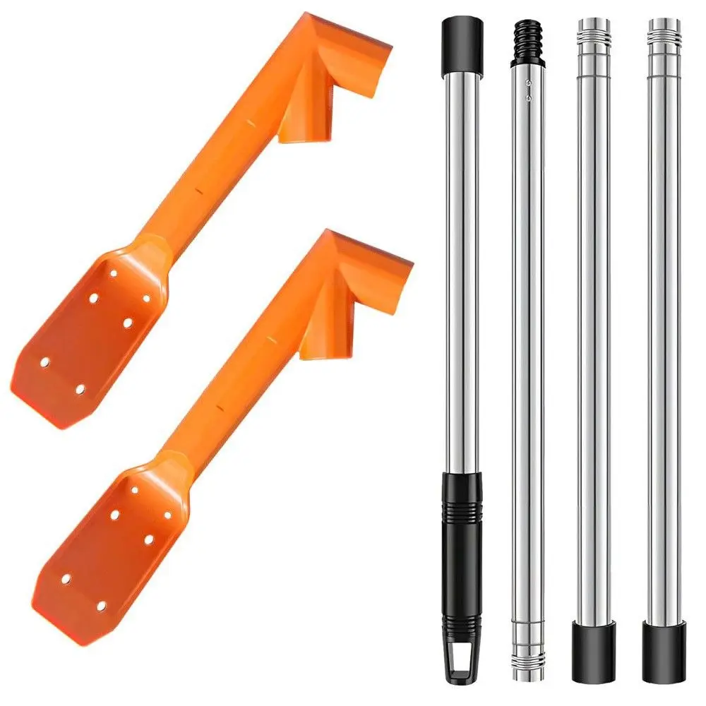 Long Handle Pipe Cleaners Tool Abrasion Resistance Ergonomic Drain Unclogger Easy to Use Thicken Roofing Leaf Shove Garden leaf