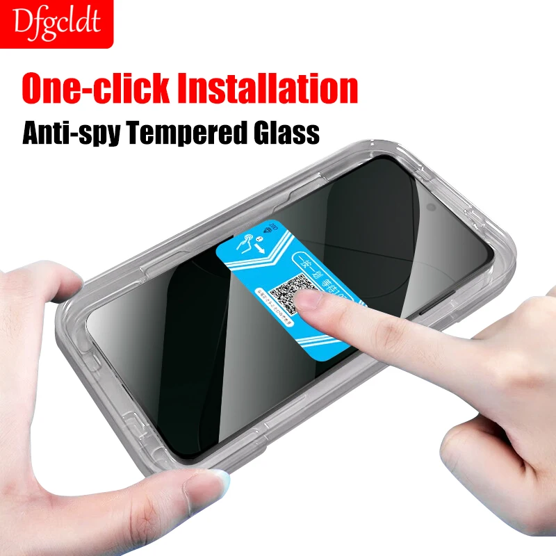 

1-2Pcs One-click Installation Anti Spy Glass for Xiaomi 15 14 13 Privacy Screen Protector for Xiaomi 14T 13T 12T 11T Pro Glass