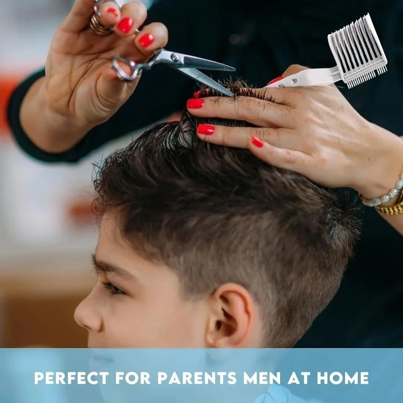 مشط تشذيب ودفع للرجال، مشط يدوي لصالونات الشعر، منطقة قطع خاصة، مشط تصفيف الشعر ثنائي الغرض، أدوات تصفيف الشعر