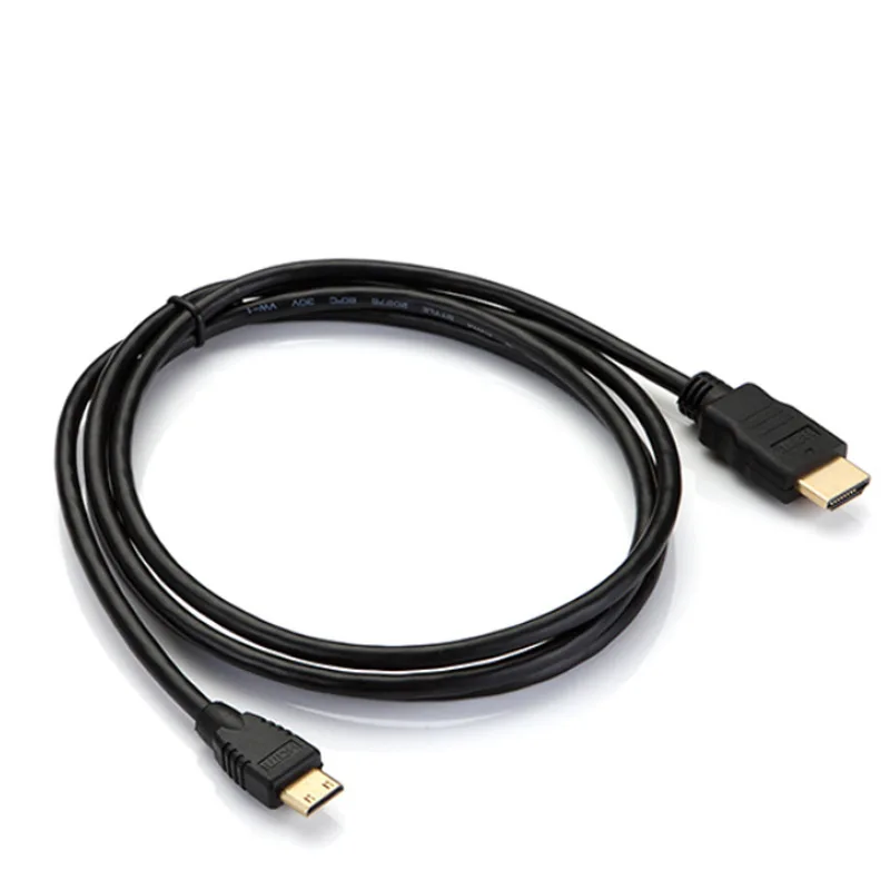 Mini HDMI-compatible to HDMI Cable 1080p 3D Gold Plated Plug For Monitor Tablet Camera DV graphics card HDTV Display Projection