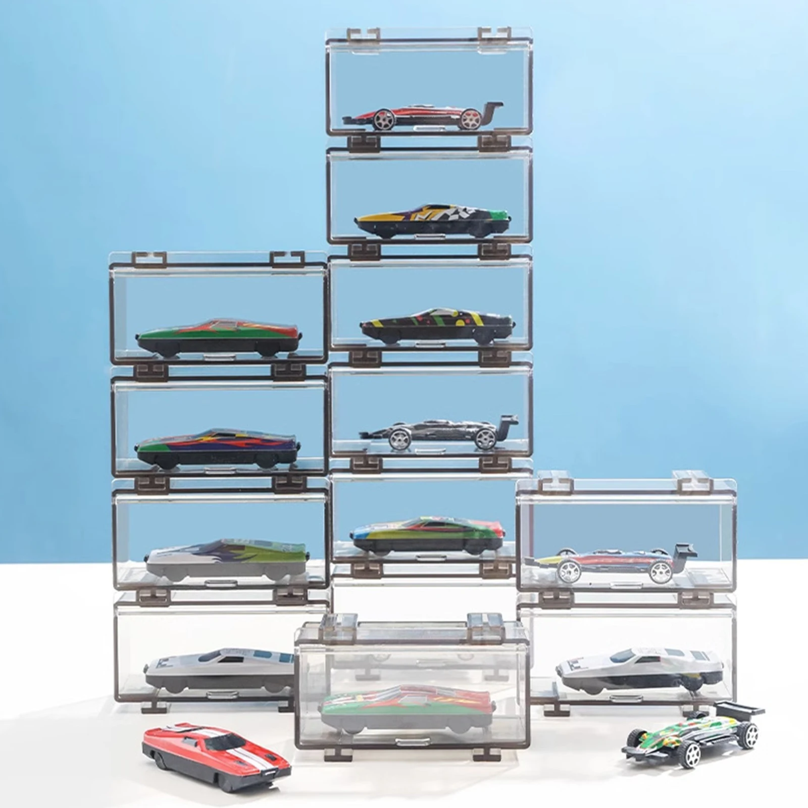 1/64 Scale Car Display Box Model Car Display Case Dustproof Organizing Durable for Toys Cars Model Cars