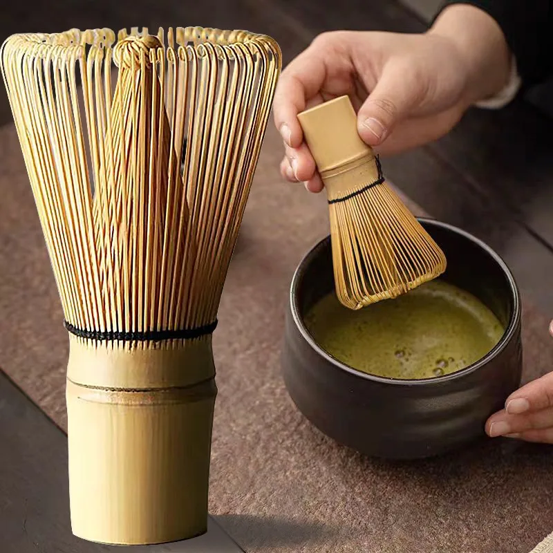 Matcha Green Tea Brushes Whisk, Natural Bamboo Teaware, Chasen Serving Powder Brush, Ferramenta para Cerimônia, Beber chá