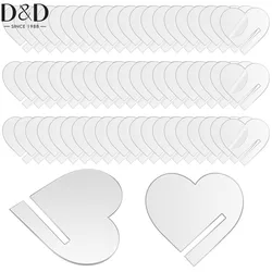 Etiquetas acrílicas para bebidas de 30 piezas, círculos de corazones, marcadores de bebidas, disco de copa de vino, etiquetas acrílicas en blanco para beber