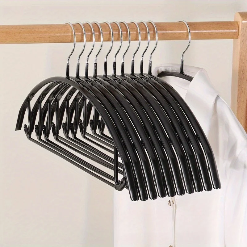 10Pcs No Shoulder Protrusion Sweater Hanger, Anti Slip and Space Saving, Suitable for Outerwear, Suit, Shirt, Jacket, Pants