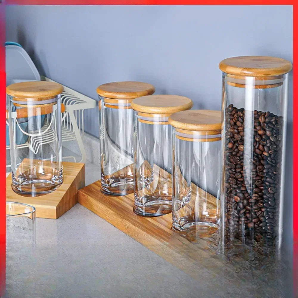 Bar counter sealed jar tea display shelf dried fruit transparent plastic imitation glass decoration storage bottle