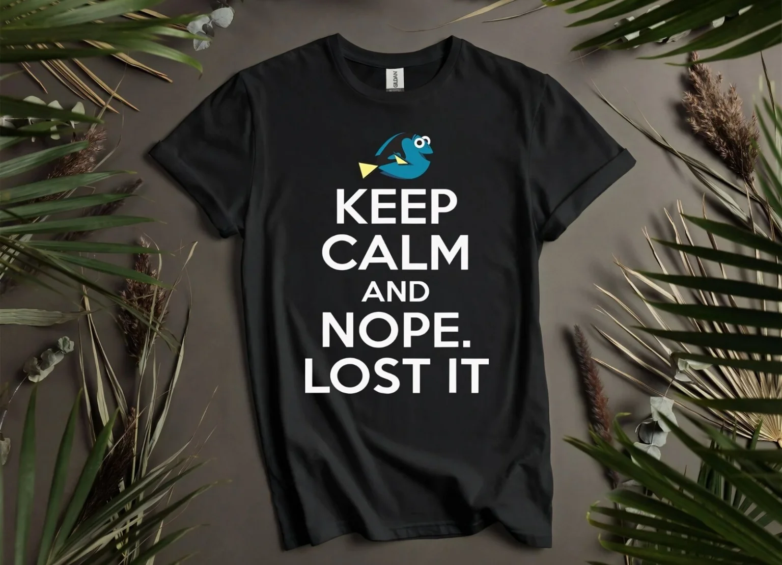 العثور على تي شيرت قطني مطبوع من Dory مصنوع من مادة قطن 100% مع اقتباس فني رائع لعشاق الاتجاه #1