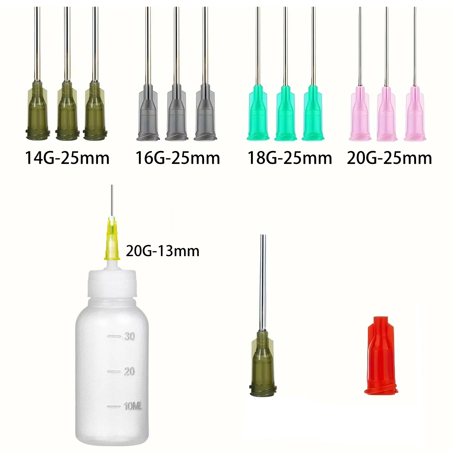 30ml Glue Tip Applicator Bottle With Blunt Needle 14/16/18/20G,34-Piece Precision Glue Applicator Kit for Home DIY,Repairs