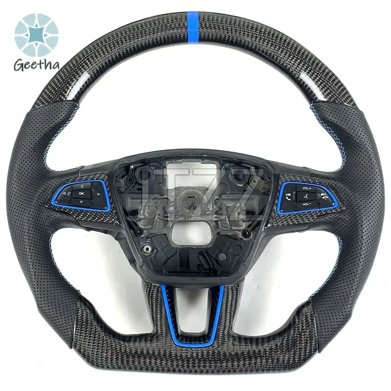 

Руль из перфорированной кожи с карбоновым волокном, разработанный специально для Ford Focus MK3 ST RS 2015, 2016, 2017, 2019 годов выпуска