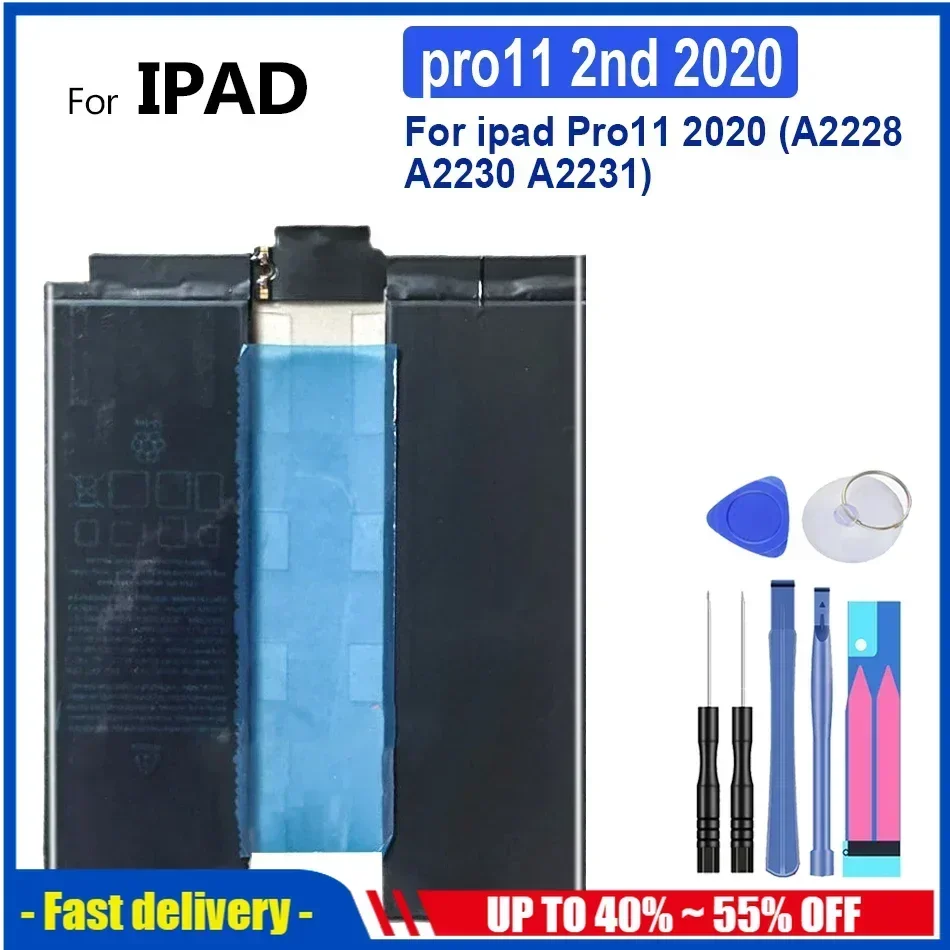 

Portable Battery For iPad Pro 11 2018, 1st, 2nd, 2020, A1980, A2013, A1934, A1979, A2042, A2228, A2230, A2231, 2rd 2th Tablet