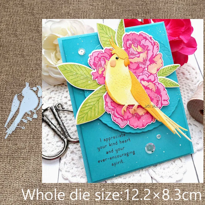 New Design Craft Metal stencil mold Cutting Dies parrot bird decoration scrapbook die cuts Album Paper Card Craft Embossing