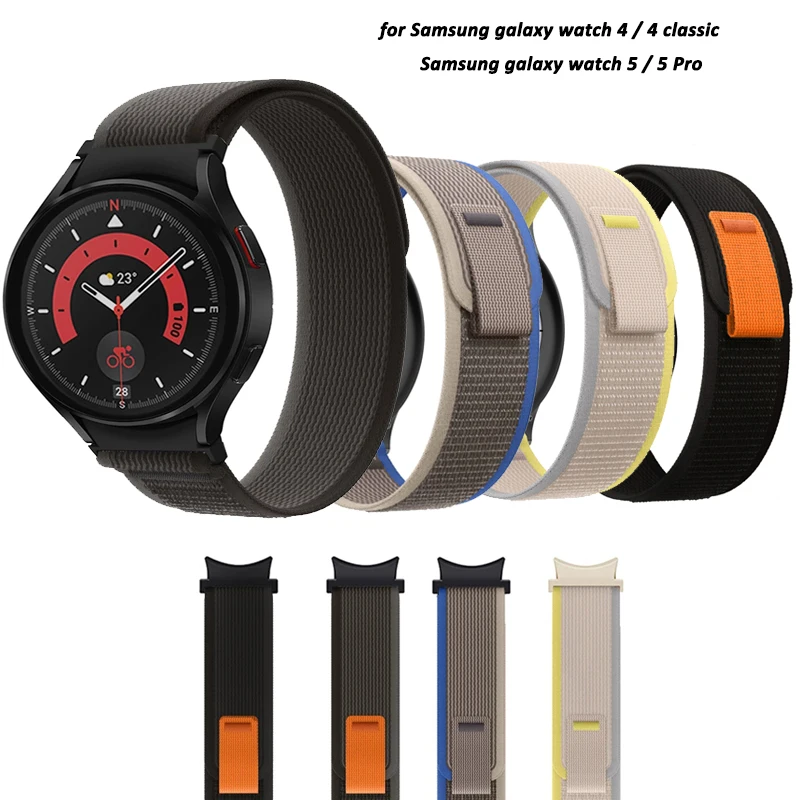 Trail Loop Band Nylon Sports Strap for Samsung Galaxy Watch4 40mm 44mm Classic 42mm 46mm / Watch5 Pro 45mm wristband Bracelet