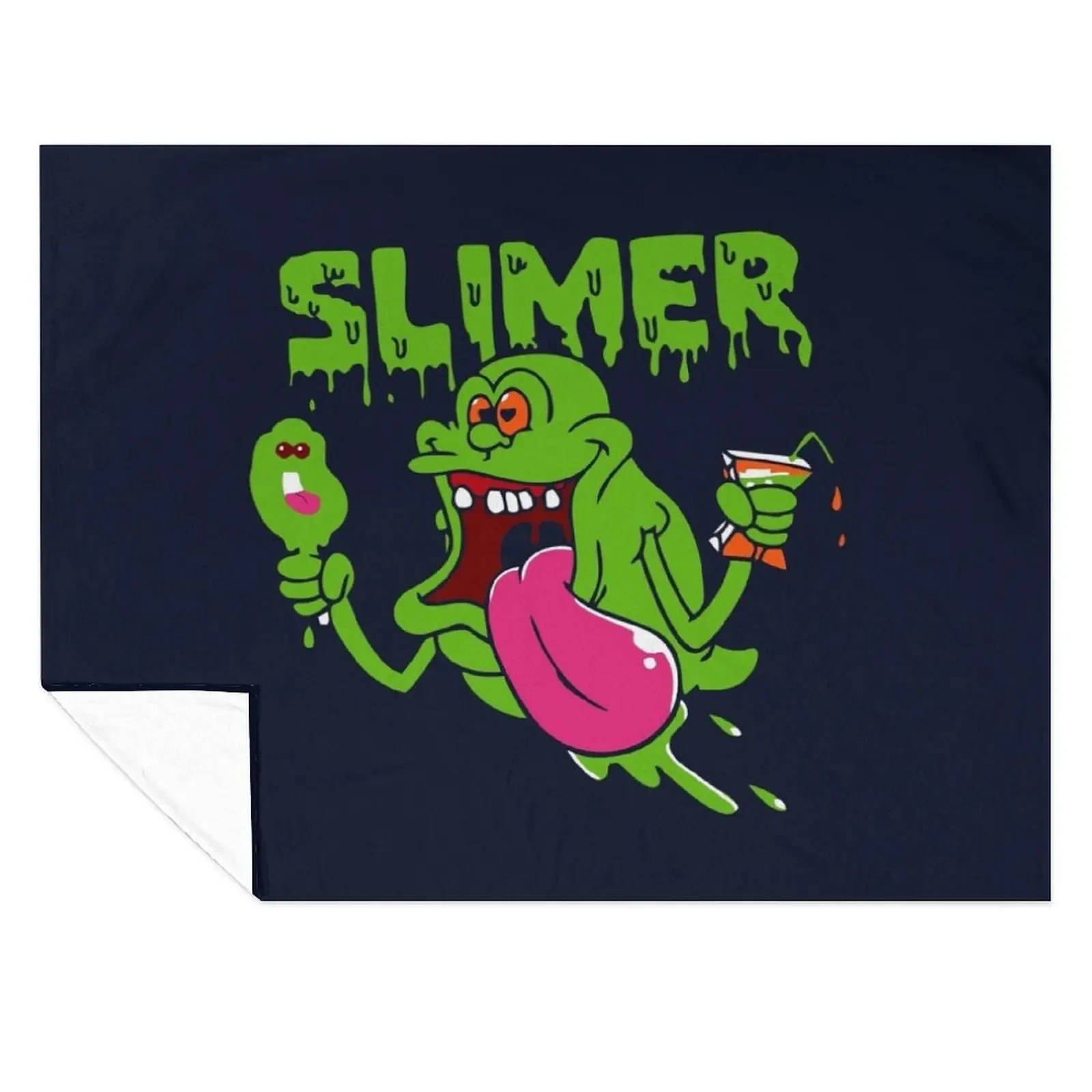

Slimer funny Throw Blanket Furry Nap Vintage Quilt Blankets