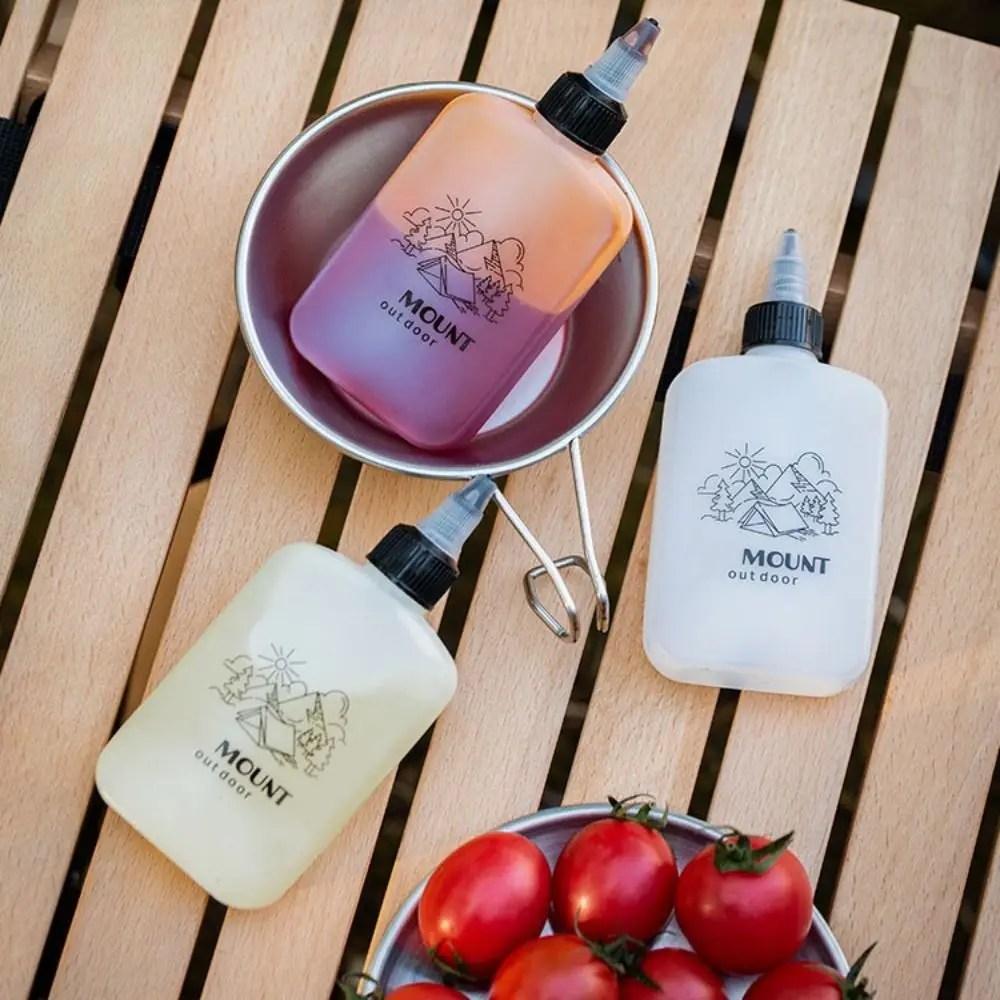 

2pcs New 120ml Outdoor Oil Bottle Portable Leak-proof Packaging Small Oil Pot Camping Sealed Seasoning Bottle