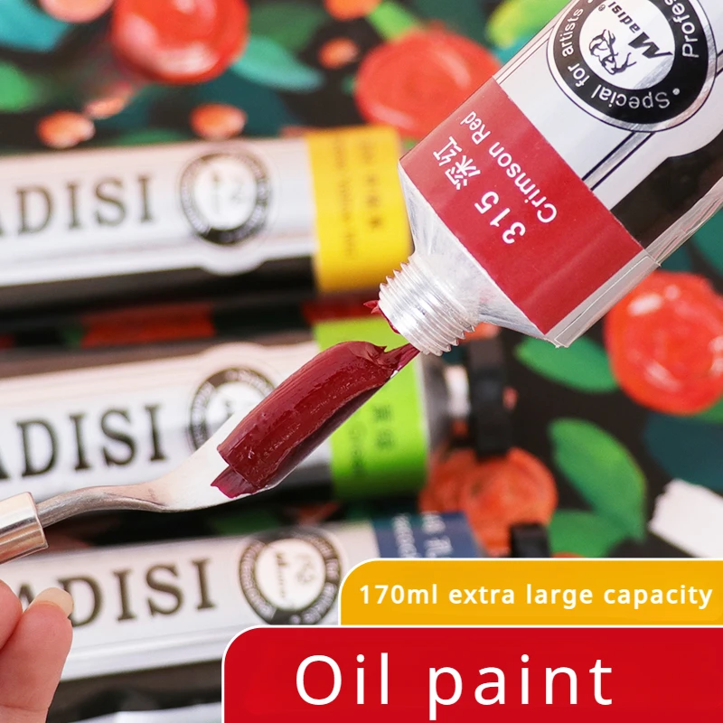 Imagem -02 - Tubo de Alumínio de Grande Capacidade para Iniciantes Pintura a Óleo Única Cor de Carne Dourada Suprimentos de Pintura Branca 68 Cores 170ml