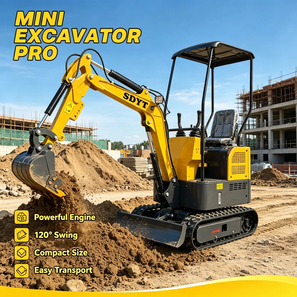 Compact Crawler Mini Excavator CE EPA Certified Customized Bucket Sizes Small Hydraulic Digger for Farm Digging Landscaping Work