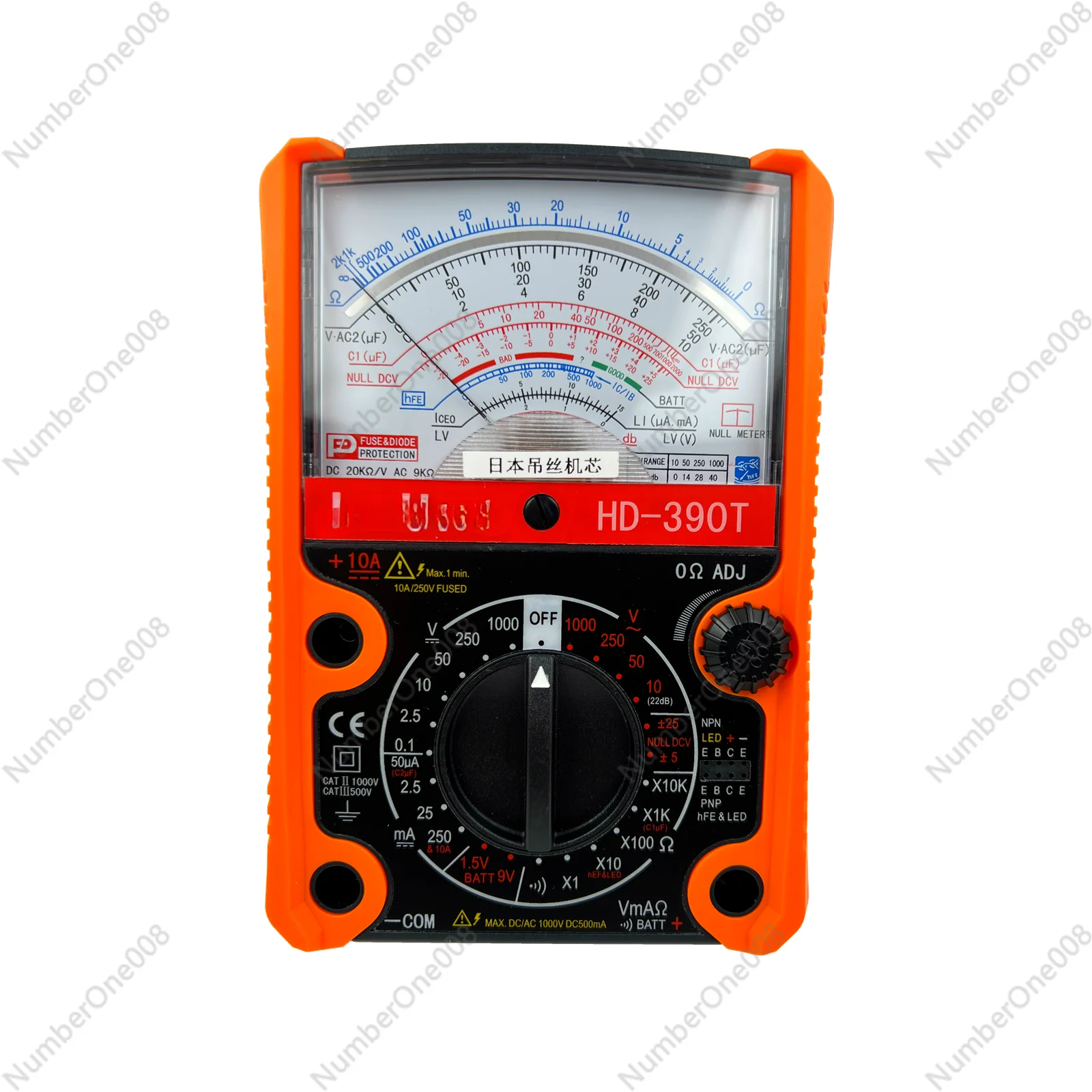 Taiwan Brothers Multimeter HD-390T Multimeter High Precision Pointer Multimeter Japanese Hanging Wire Meter Head