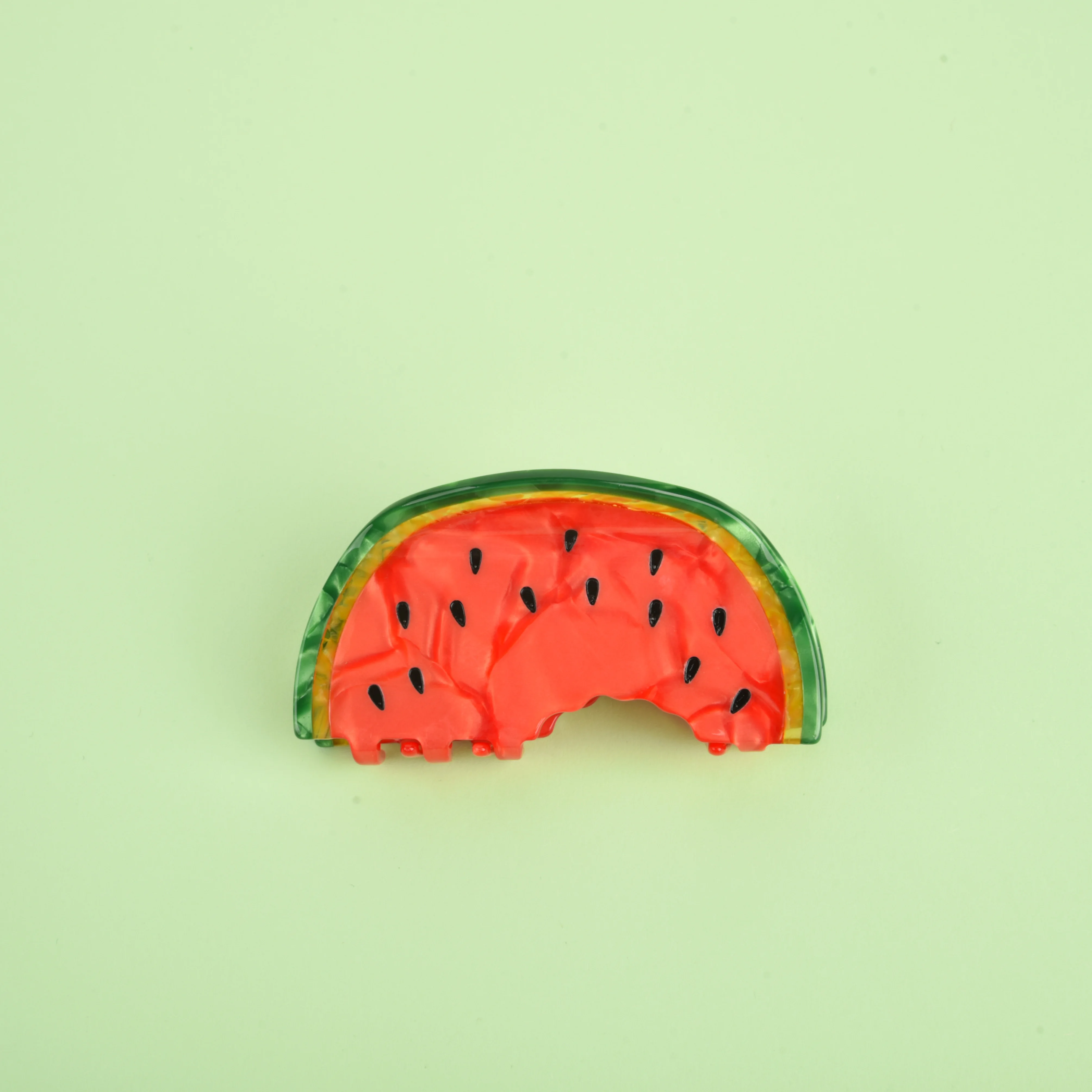 Muweordy New Design Watermelon Hair Claw Fruit Series Acetate Claw Clip for Girls Colorful Crab Hair Clip Hair Accessories