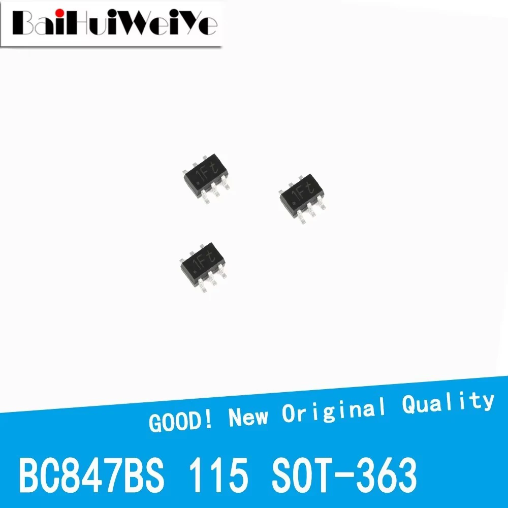 10PCS/LOT BC847BS 1FT BC847 115 45V 100mA SMT Transistor SOT-363 SMD New Good Quality Chipset