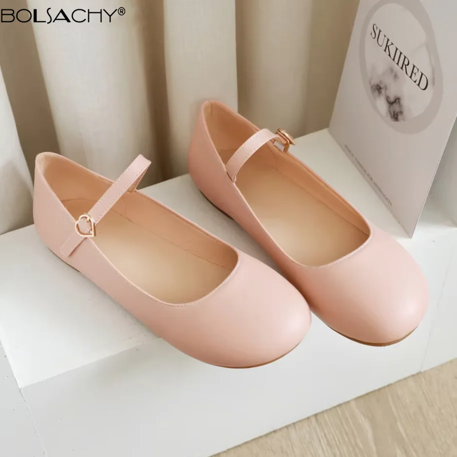 Women Flat Mary Janes Classic Round Toe Ballet Shoes 2026 Fashion Round Toe Buckle Breathable Ladies Boat Footwear Zapatos Mujer