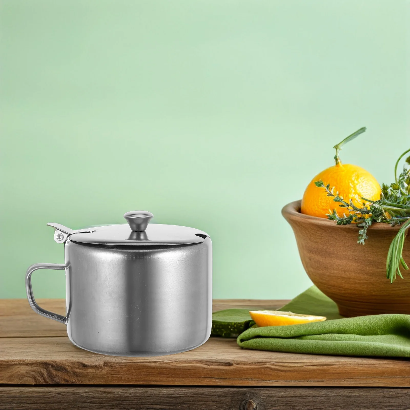 

3pcs Seasoning Container Stainless Steel Spice Jar Set 5.11 X 3.93 X 3.73In Silver Kitchen Condiment Storage Organizer With