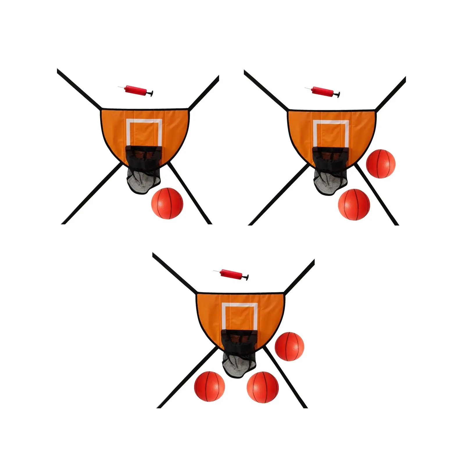 

Basketball Hoop for Trampoline Easy Install Waterproof Sturdy for Kids and Children Sturdy Children Basketball Hoop Orange