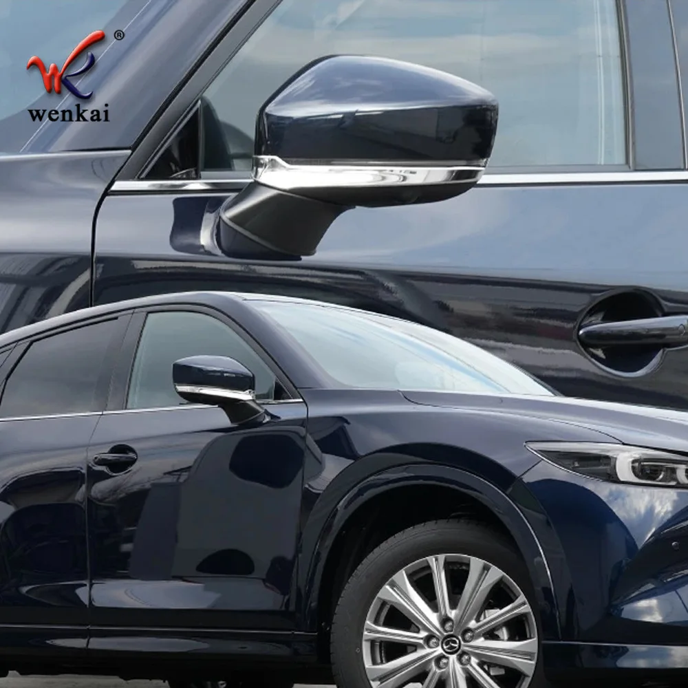 

Для Mazda CX-5 CX5 KF CX-8 CX8 2017-2022 2023, хромированная полоса зеркала заднего вида для автомобиля, накладка, декоративная рамка, литые аксессуары