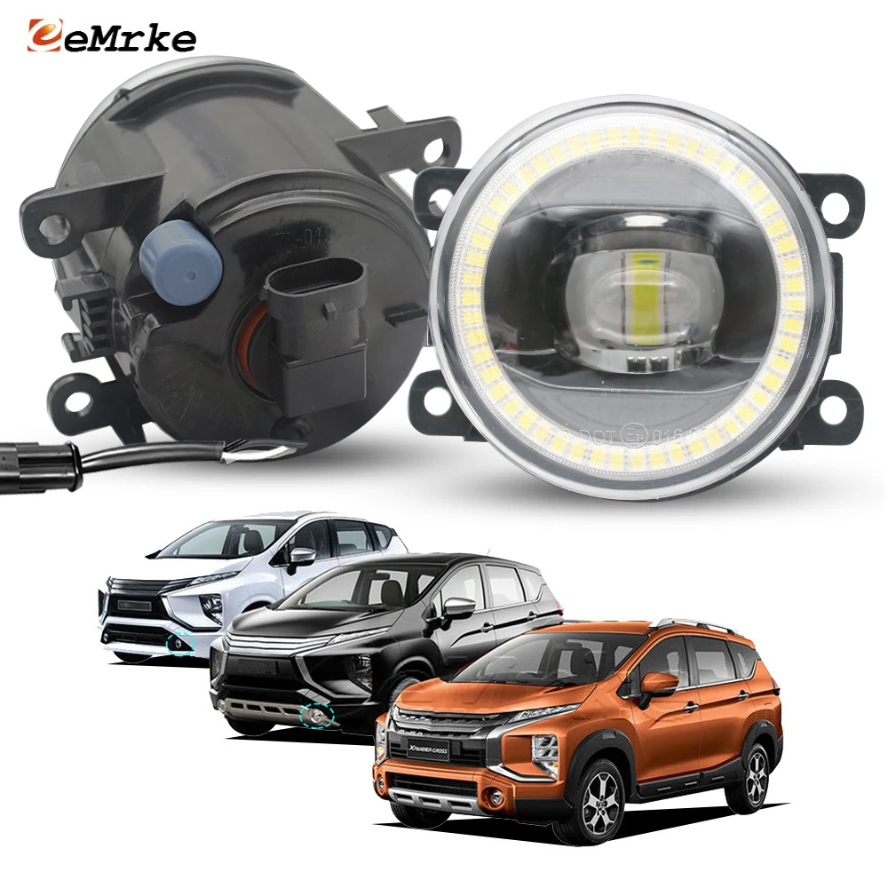

Led Fog Lights Lens for Mitsubishi Xpander NC1W 2017 2018 2019 2020 2021 2022 COB Angel Eye DRL Devil Eyes Daytime Running Light