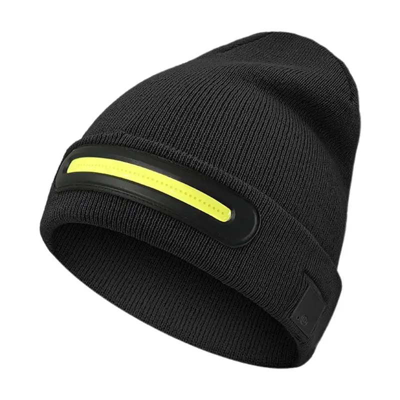 Outdoor Warm Hat With LED Light Winter Beanies Hat Winter Hat USB Rechargeable Super Bright Warm Knitted Hat Man Woman