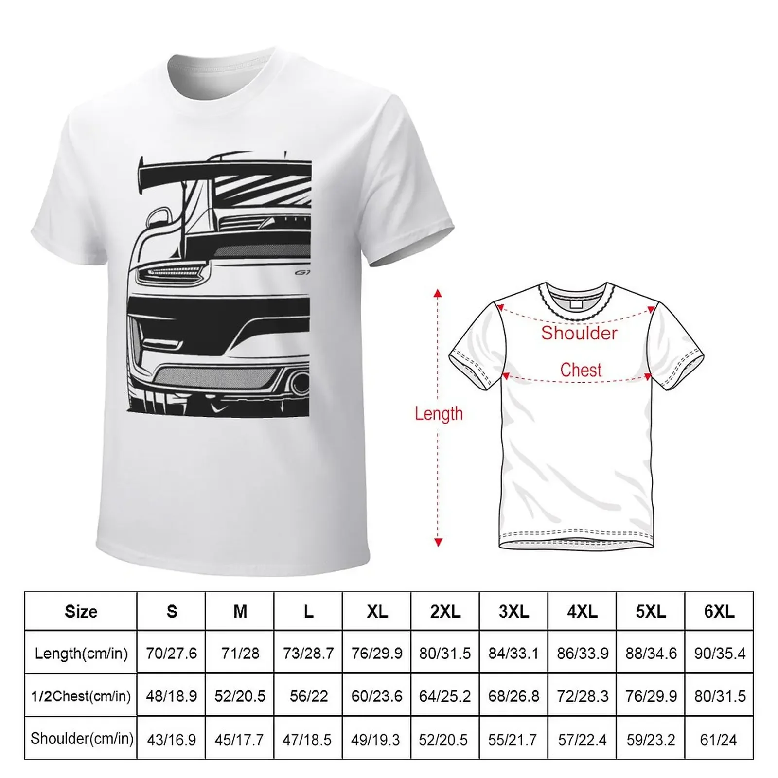 GT3 RS 991.2 Fragment Rear T-Shirt shirts graphic tees vintage graphics oversized t shirt men