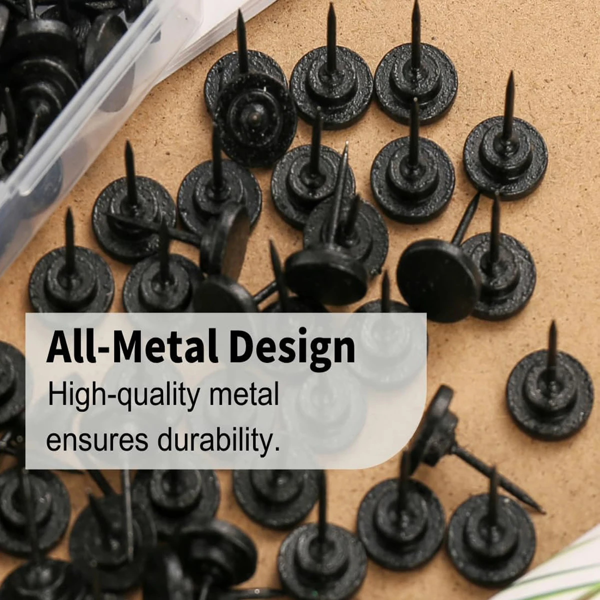 30 PCS Metal Push Pins Flat Thumb Tacks for Wall Bulletin Board Shadow Box Display Home Office Supplies