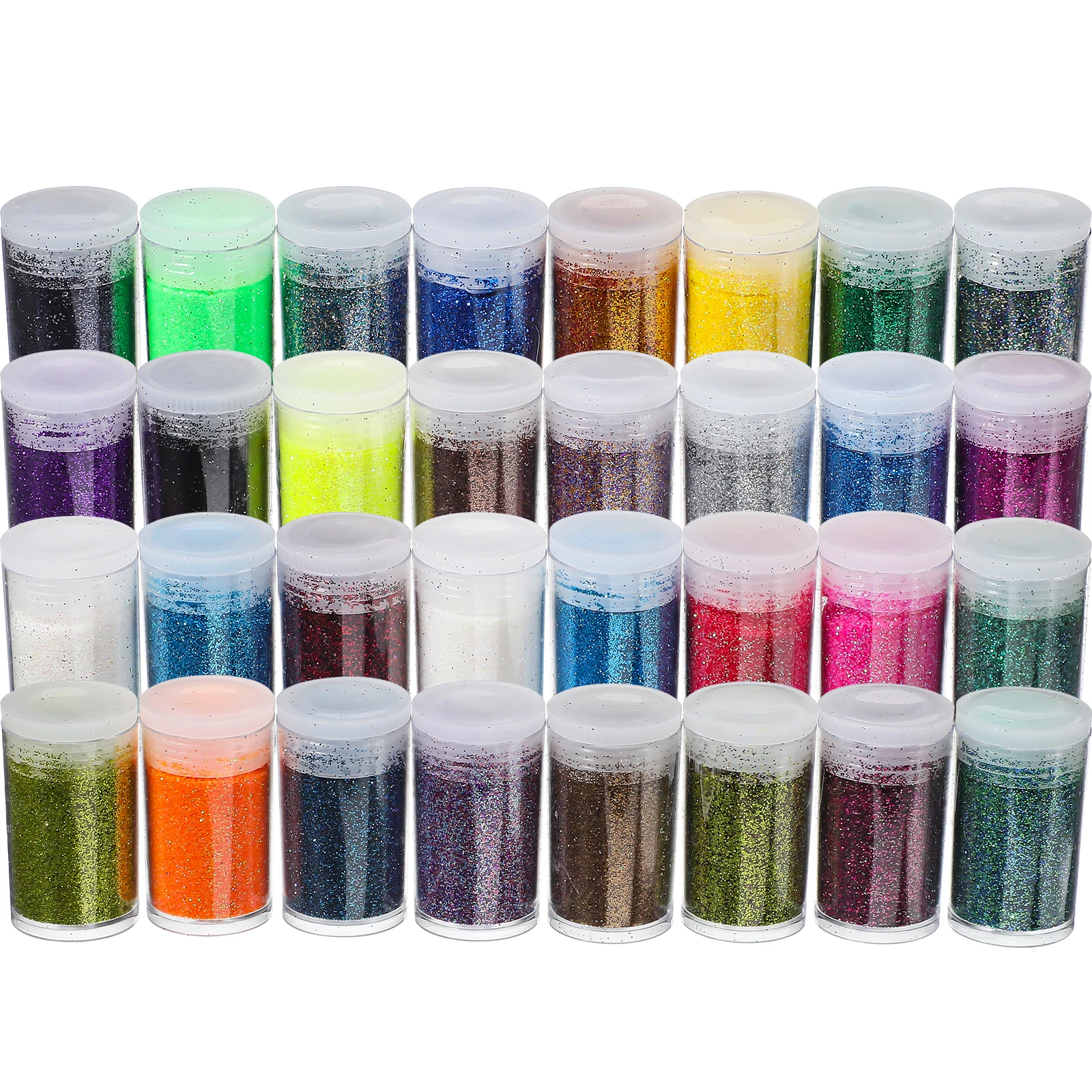 

32pcs Glitter Powder Set Multicolor for Crafts Eco Friendly Pet naments Fine Resin Tumblers Nail Body Art Festival Walls