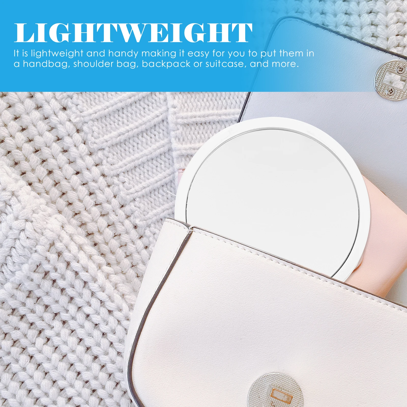 

Round 15X Magnifying Vanity Mirror Compact Travel Makeup Mirror for Daily Use Skin Care and Beauty Routine Light and Small Size