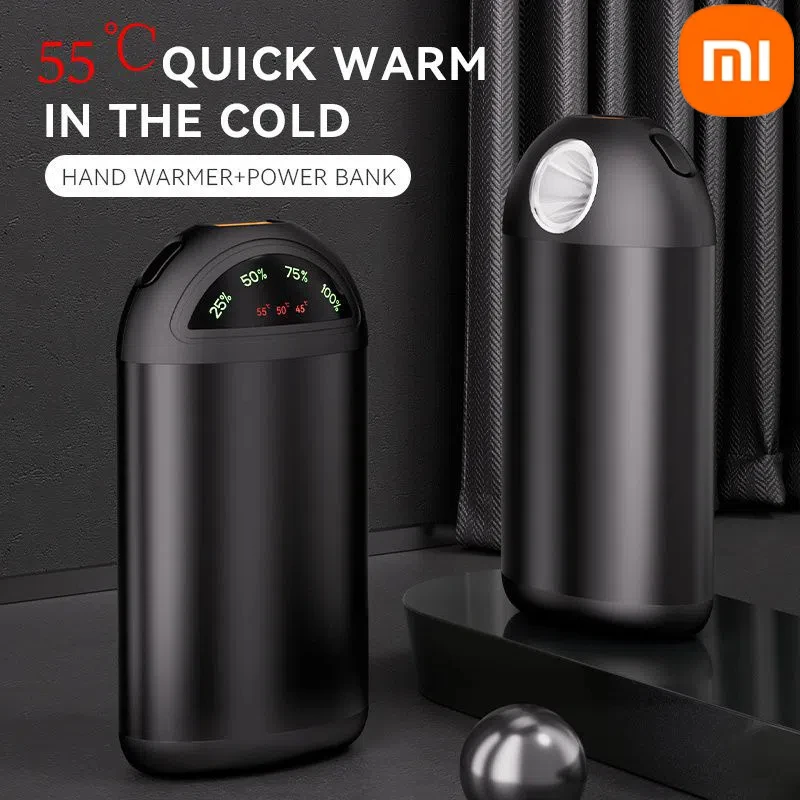 Xiaomi Portable 3 In 1 Hand Warmer Power Bank Flashlight USB Charging LED Digital Display Double Sided Heating Hand Warmer