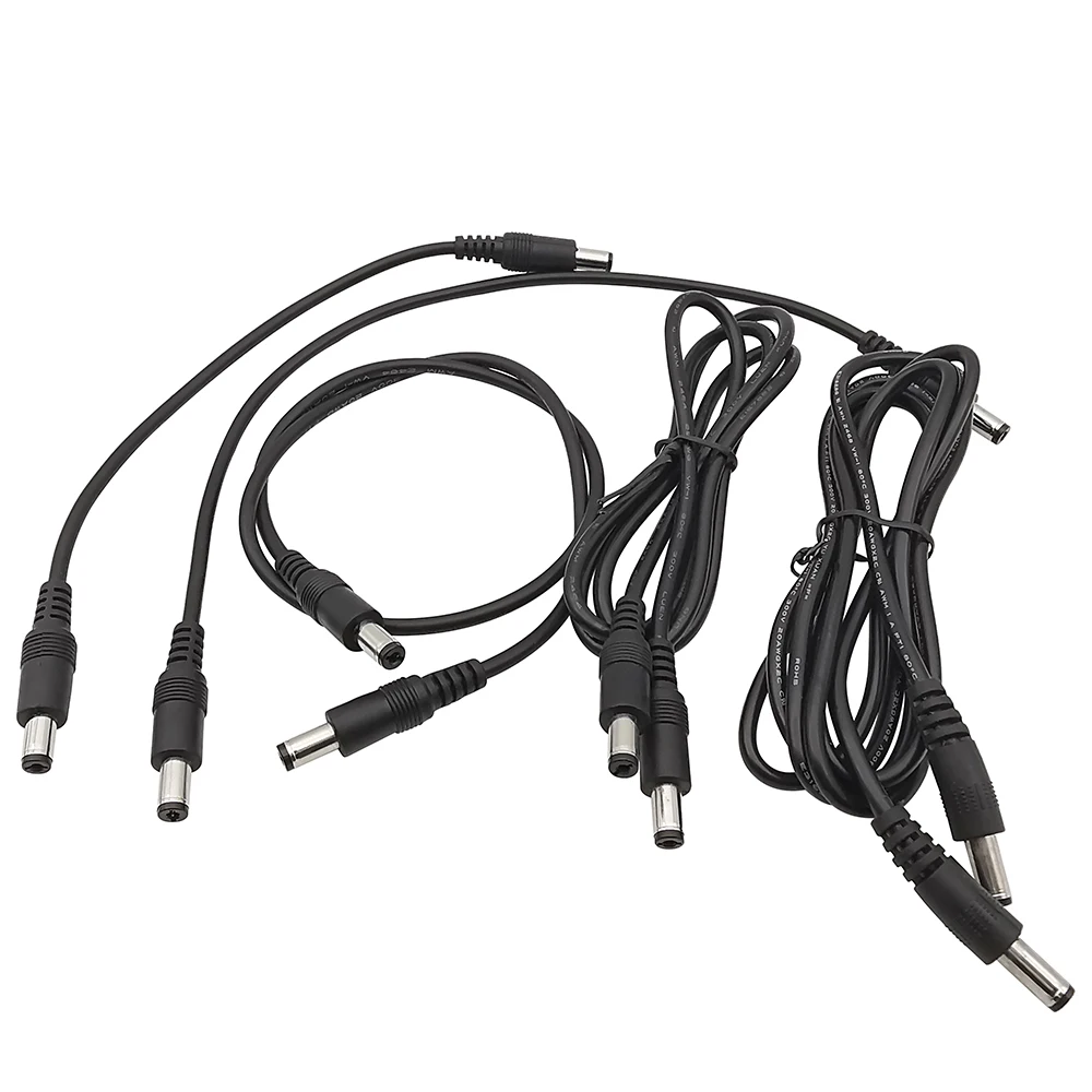 5.5 x 2.1mm Male to 5.5 x 2.1mm Male DC Power Plug Connector CCTV Adapter Cable Power Extension Cords 0.2/0.3/0.5/1/1.5M