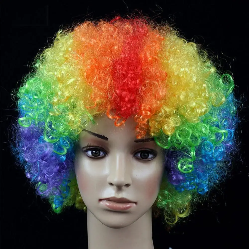 Joker Wig Head Party Halloween Ball Party Dressing Supplies Colorful Wig Headwear Fluffy Extend Hairs Party Explosion Wig