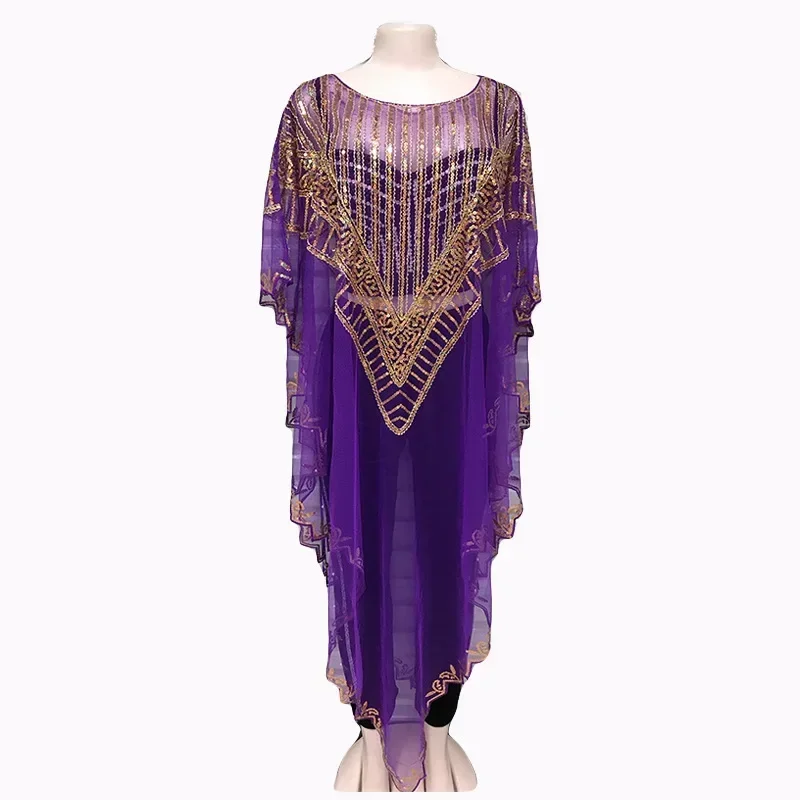 

African Style Dresses for Women Fashion Bazin Hot Drilling Boubou Robe Africaine Femme Muslim Dress Dashiki Gown Africa Clothing