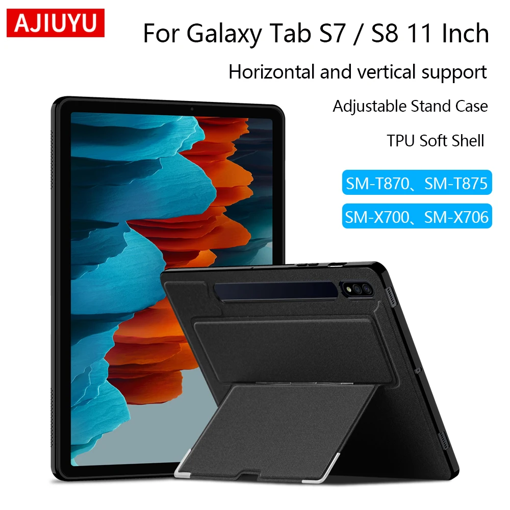 

Case For Samsung Galaxy Tab S8 11 Inch 2022 SM-X700 X706 Tablet Stand Case for Tab S7 11" 2020 Back Cover Shell Protective Case