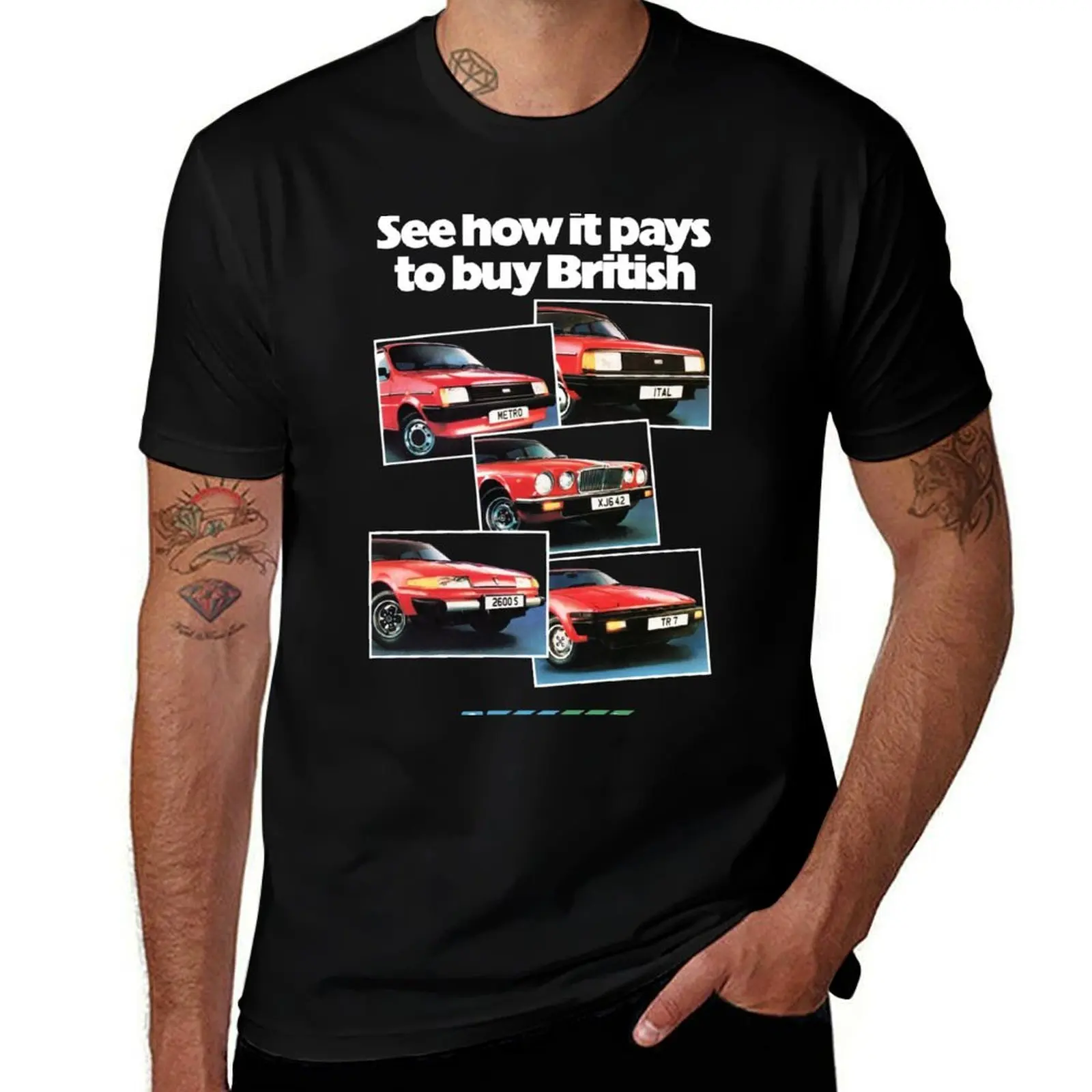BRITISH LEYLAND BROCHURE T-Shirt Plus Size Street Style Tee T-Shirt