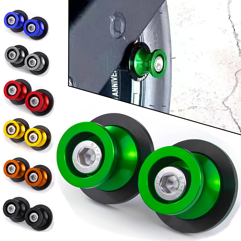 가와사키 닌자 ZX6R ZX636 250SL 250 300 400 650 1000SX 오토바이 스윙암 스풀 리어 스탠드 나사 슬라이더 액세서리 